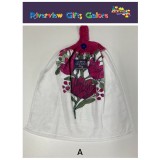 Crochet Top Hand Towel / Tea Towel -  Pink Wattle - Style 2